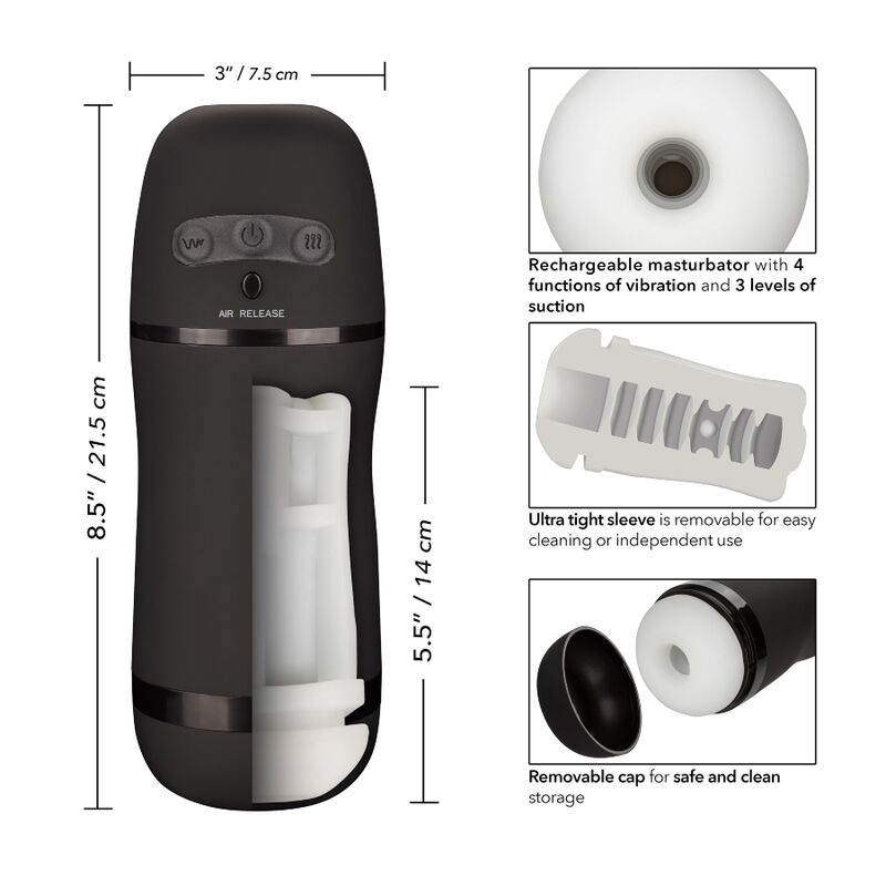 CALEXOTICS - OPTIMUM POWER MASTURBATOR MIT VIBRATION UND STIMULIERENDEN WELLEN