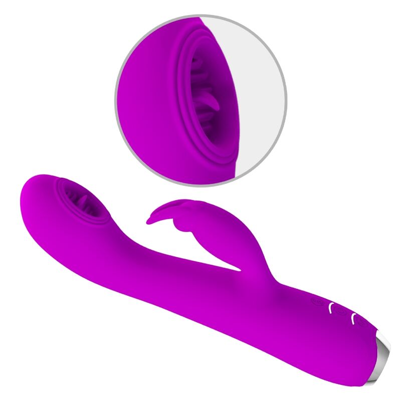 PRETTY LOVE - RACHEL WIEDERAUFLADBARER VIBRATOR MIT STIMULIERENDEN WELLEN LILA