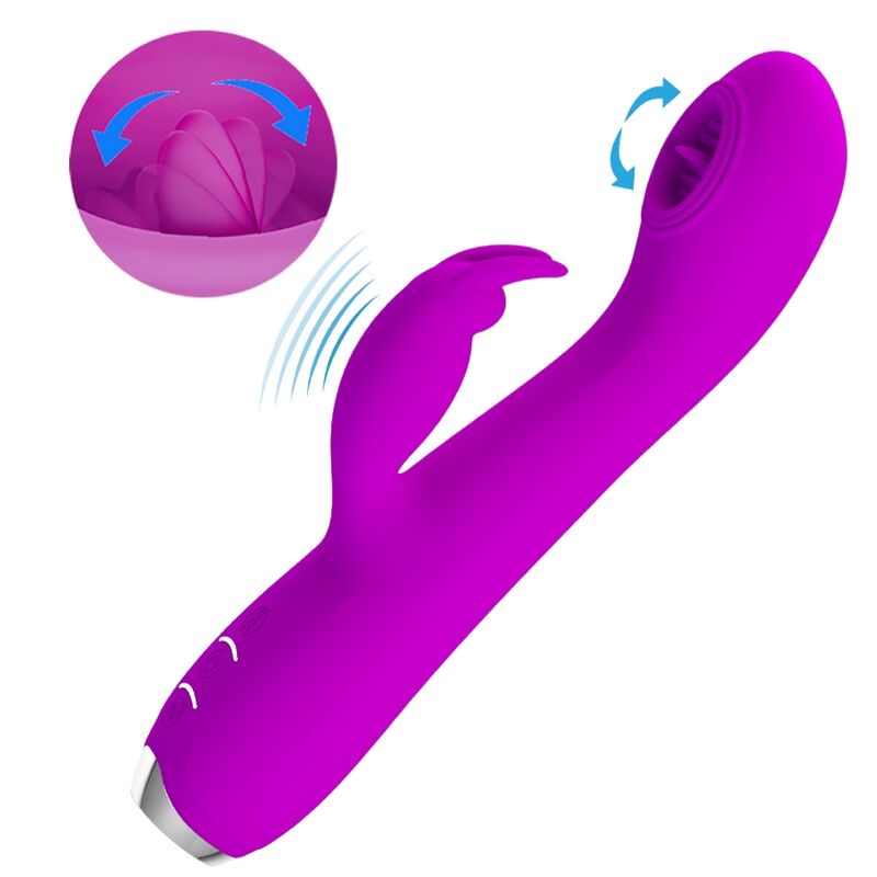 PRETTY LOVE - RACHEL WIEDERAUFLADBARER VIBRATOR MIT STIMULIERENDEN WELLEN LILA