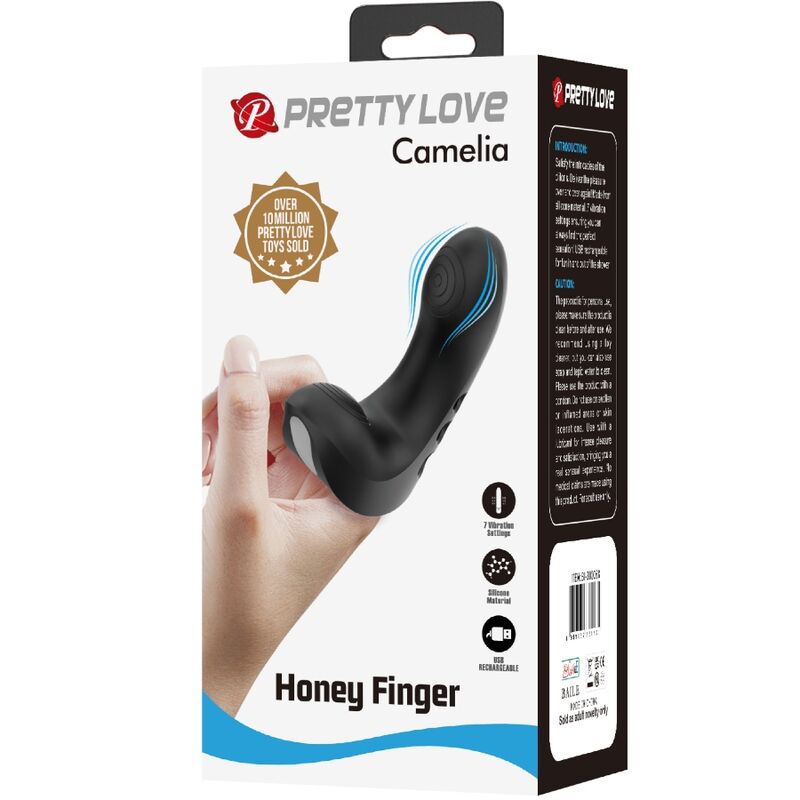 PRETTY LOVE - CAMELIA FINGERVIBRATOR 7 VIBRATIONEN SCHWARZ