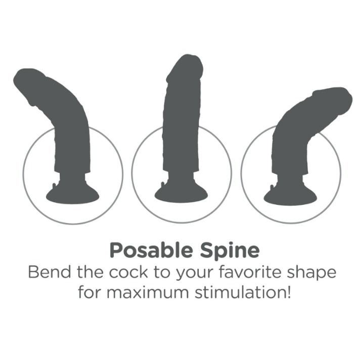 KING COCK - VIBRATORDILDO MIT HODEN 25.5 CM BRAUNE FARBE