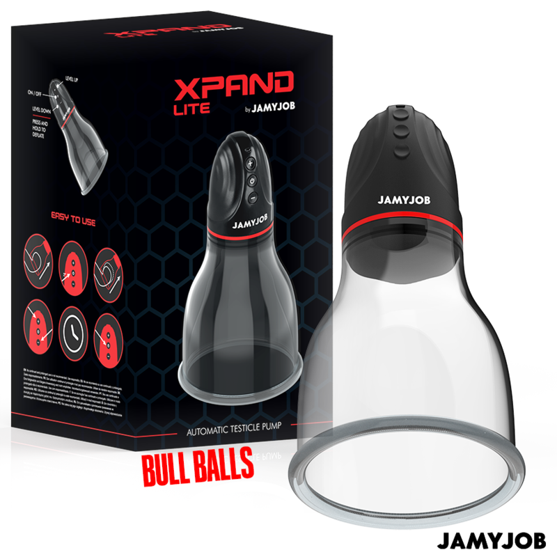 JAMYJOB - XPAND LITE AUTOMATISCHE HODENPUMPE 3 STIMULIERENDE WELLENSTUFEN GRAU